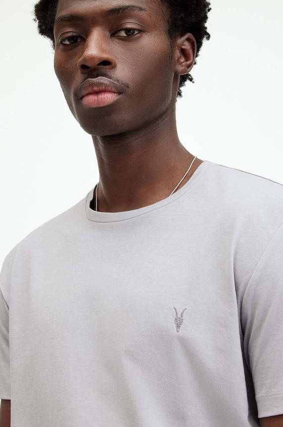 Tričko AllSaints TONIC SS CREW MD109E sivá AA00