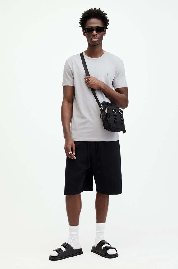 Tričko AllSaints TONIC SS CREW MD109E sivá