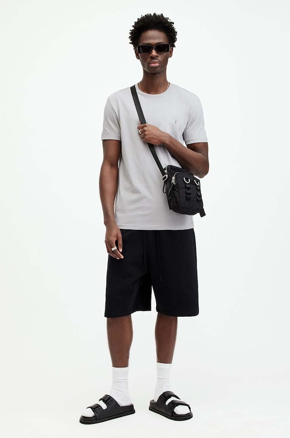 Tričko AllSaints TONIC SS CREW MD109E sivá