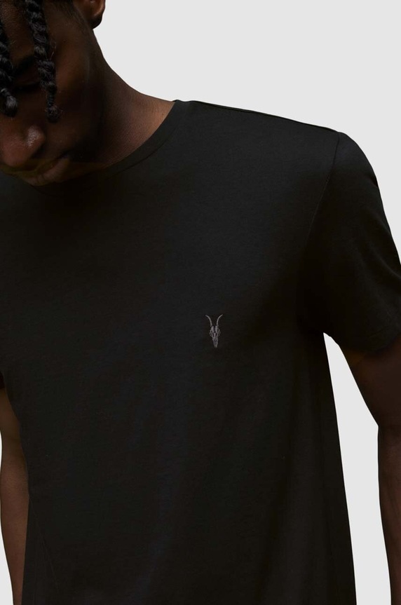 AllSaints - Μπλουζάκι Tonic SS Crew μαύρο MD109E