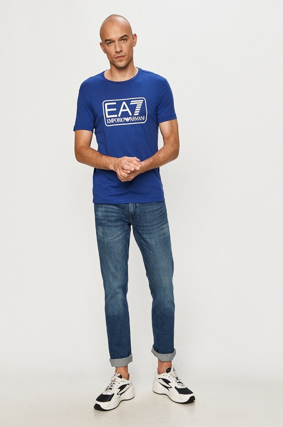 EA7 Emporio Armani - T-shirt 8NPT10.PJNQZ 8NPT10.PJNQZ granatowy AA00