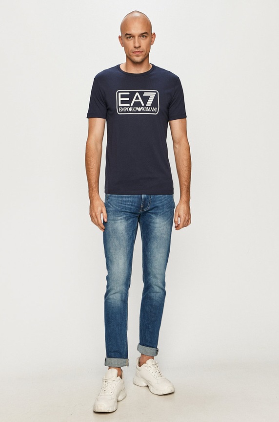 EA7 Emporio Armani - T-shirt 8NPT10.PJNQZ 8NPT10.PJNQZ granatowy AA00