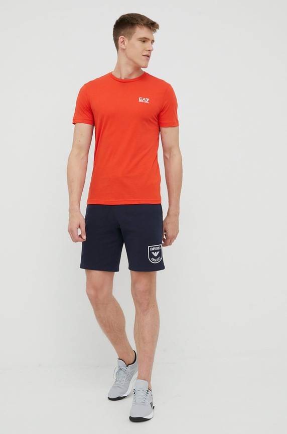 Bavlnené tričko EA7 Emporio Armani 8NPT51.PJM9Z oranžová AA00
