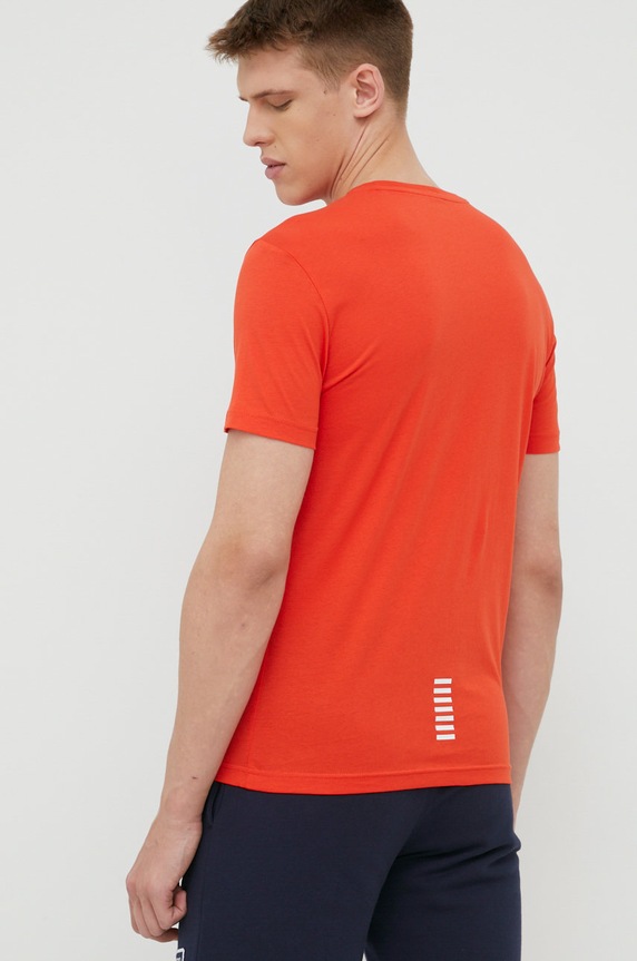 Oblečenie Bavlnené tričko EA7 Emporio Armani 8NPT51.PJM9Z oranžová