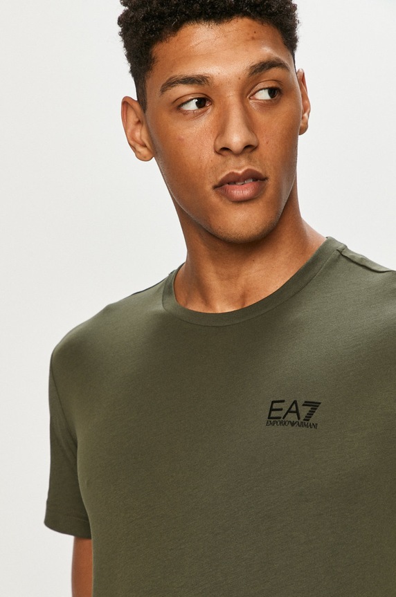 EA7 Emporio Armani t-shirt bawełniany 8NPT51.PJM9Z zielony 8NPT51.PJM9Z