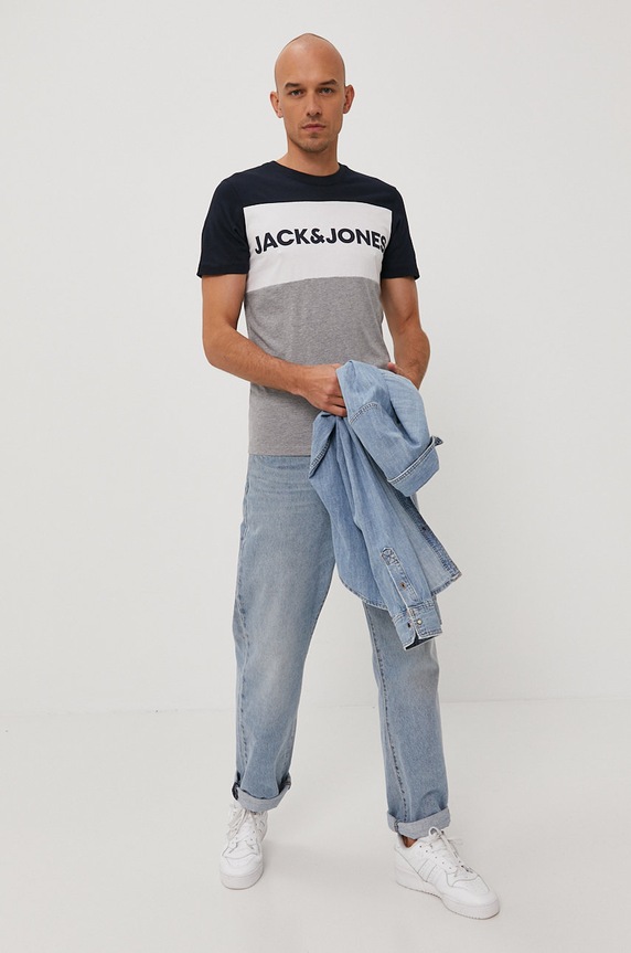 Jack & Jones - T-shirt 12173968 granatowy AA00