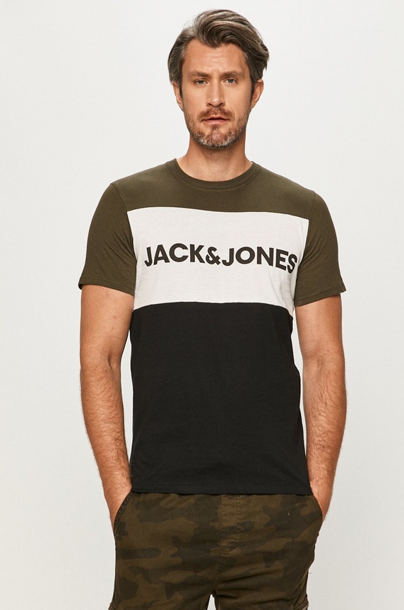 Jack & Jones - T-shirt nadruk zielony 12173968
