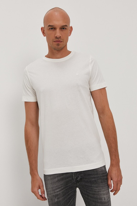 Jack & Jones - T-shirt bawełna beżowy 12175520