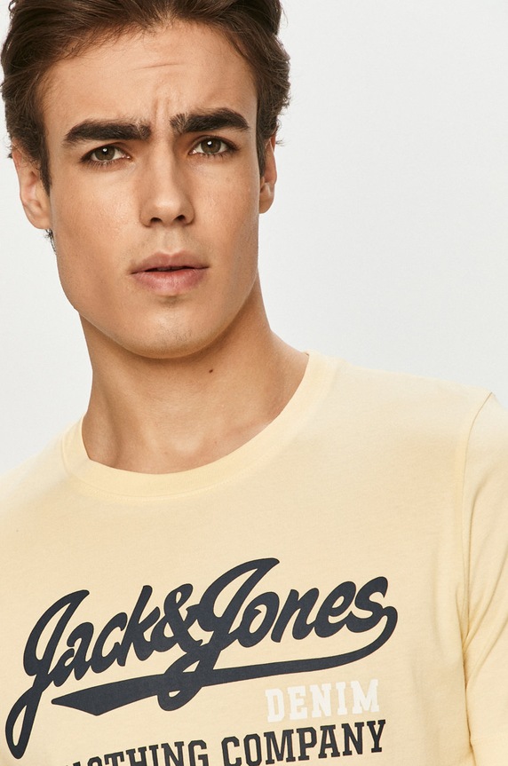 Jack & Jones - T-shirt żółty 12180867