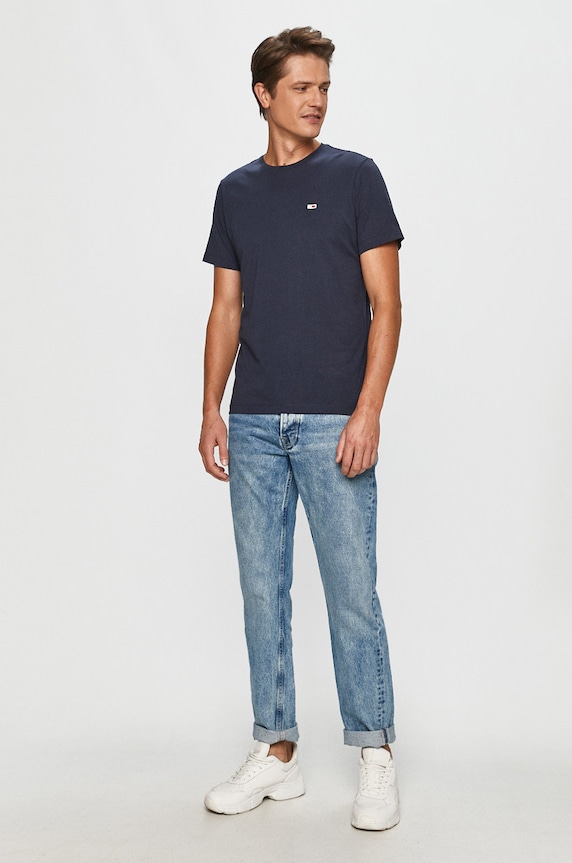 Tommy Jeans - Tričko DM0DM09598.NOS námořnická modř AA00