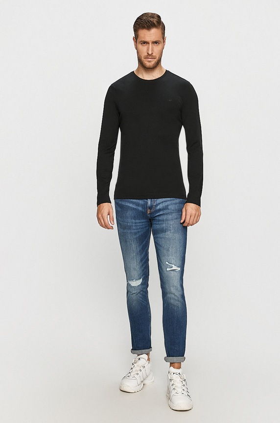 Mustang - Longsleeve 1009340.4142 czarny AA00