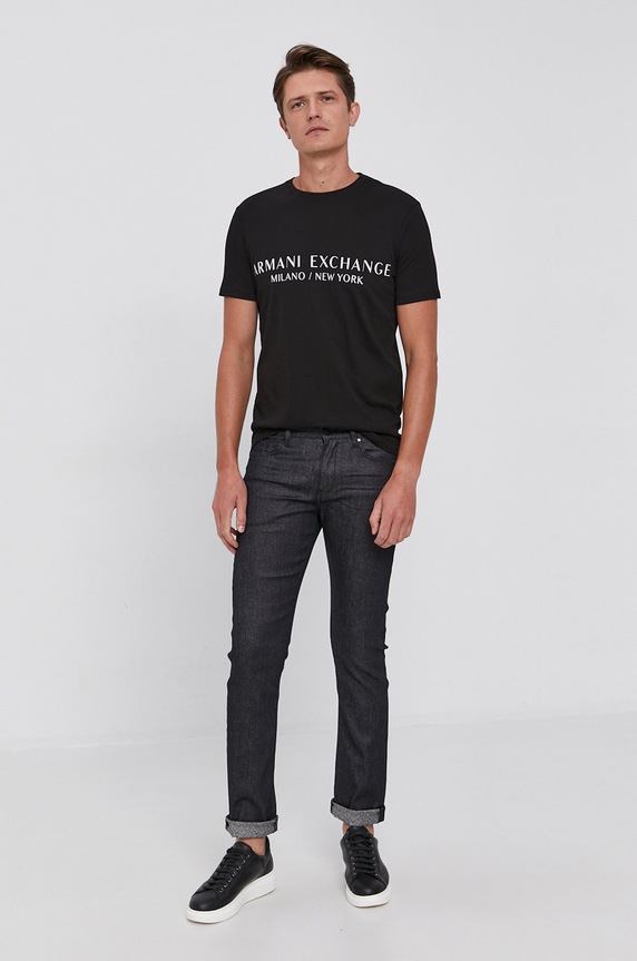Armani Exchange t-shirt 8NZT72.Z8H4Z fekete AW24