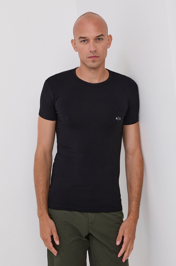 Armani Exchange t-shirt 2-pack 956005.CC282.NOS czarny AA00