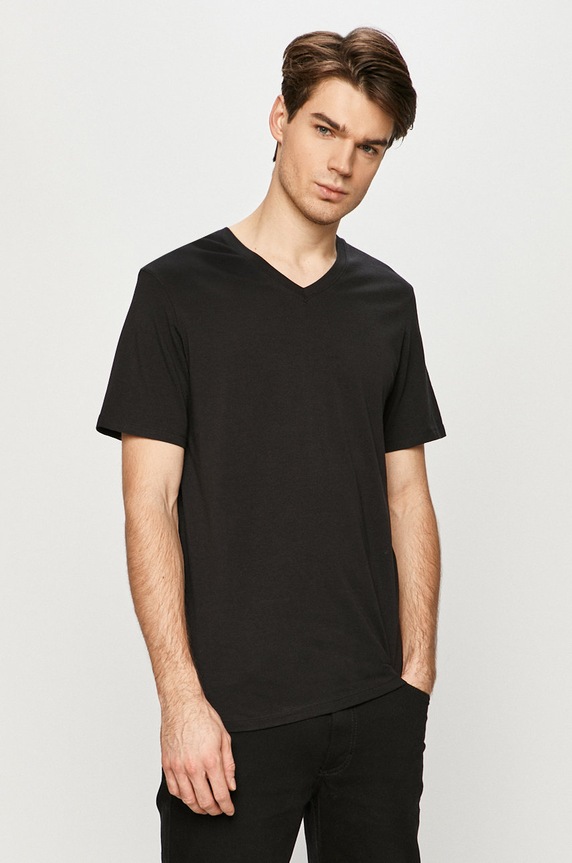 Ted Baker - T-shirt (3 db) elasztánnal fekete 170448