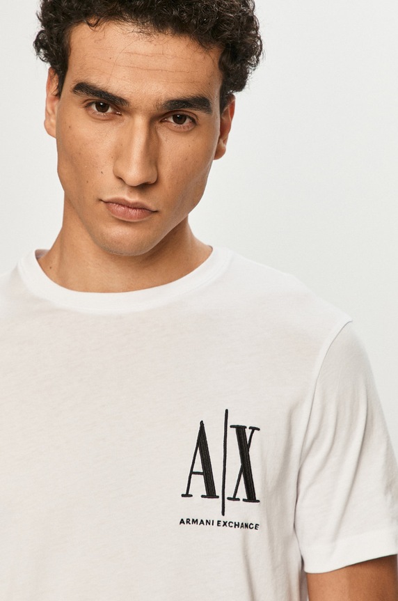 Armani Exchange - Tričko potlač biela 8NZTPH.ZJH4Z