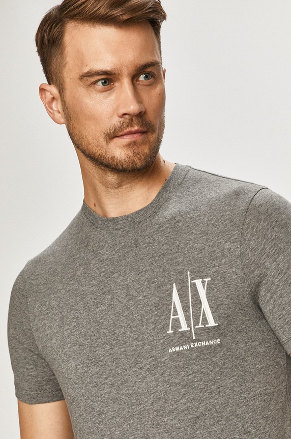 Armani Exchange – T-shirt szary 8NZTPH.ZJH4Z