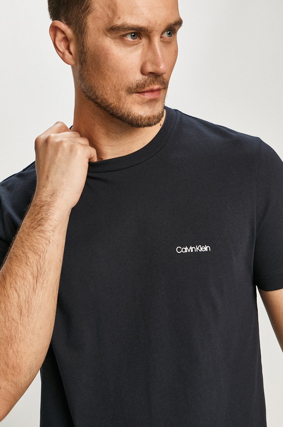 Tričko Calvin Klein potisk námořnická modř K10K104062.NOS