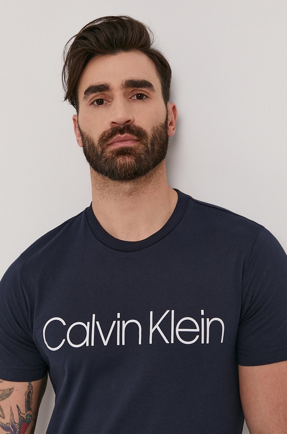Calvin Klein - T-shirt nadruk granatowy K10K104063.NOS