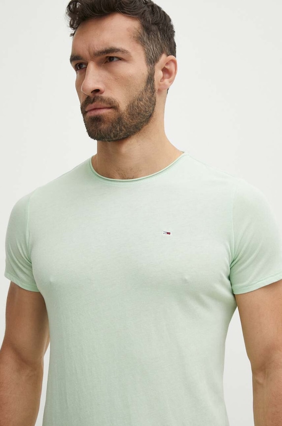 Odzież Tommy Jeans t-shirt DM0DM09586 zielony