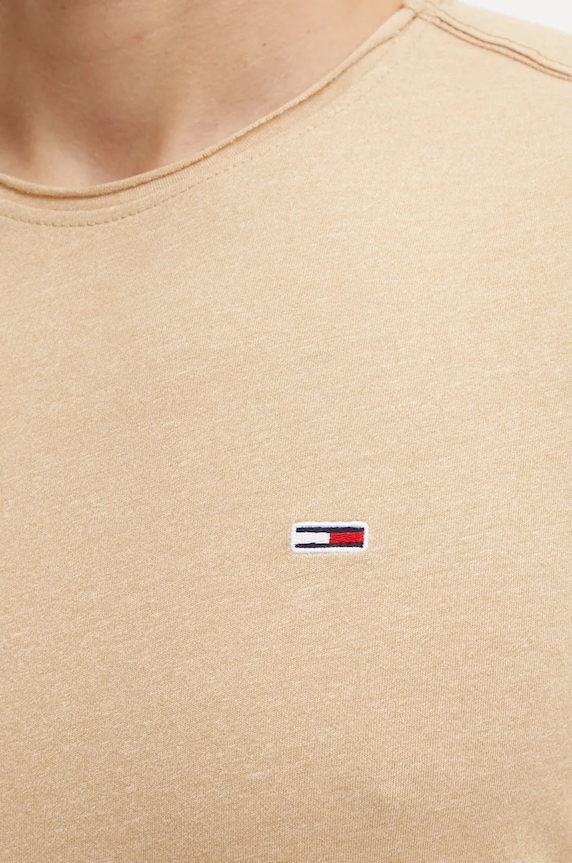 Tričko Tommy Jeans DM0DM09586 hnedá