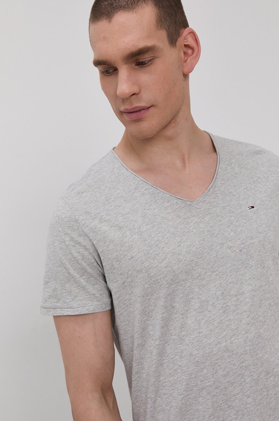 Tommy Jeans t-shirt DM0DM09587 szary