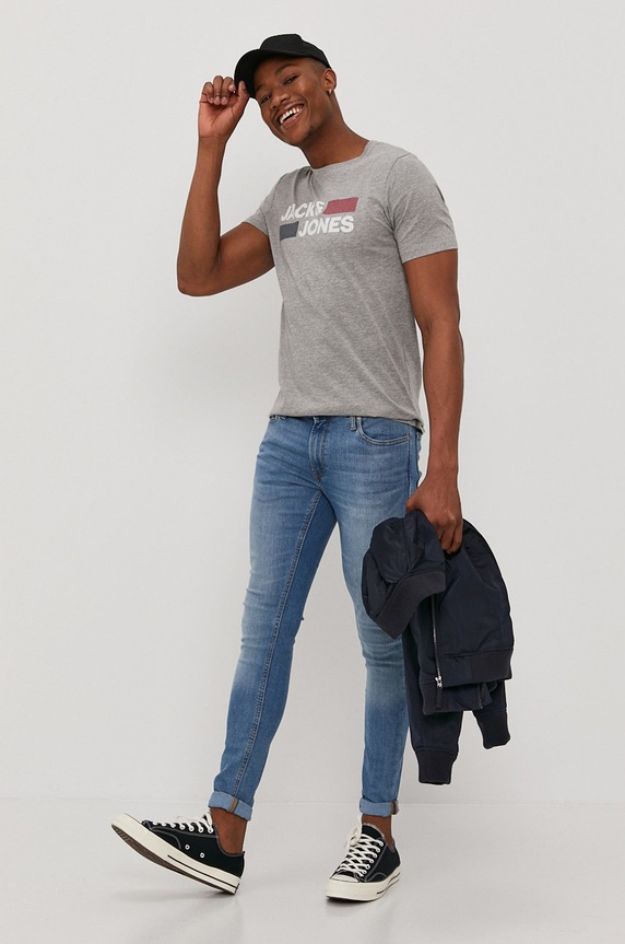 Jack & Jones - T-shirt 12151955. szary AA00