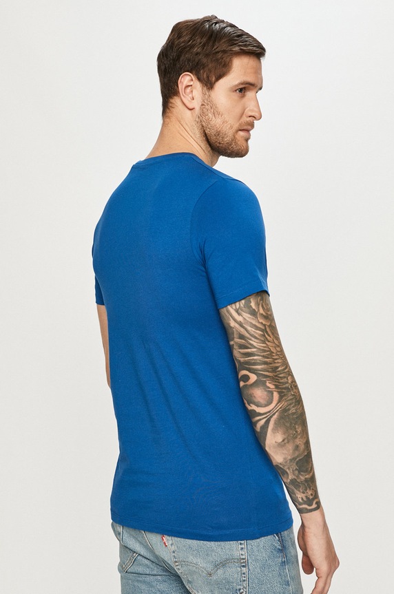 Odzież Jack & Jones T-shirt bawełniany 12151955.. niebieski
