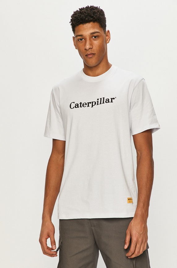 CAT Footwear - T-shirt nadruk biały 2511782.10110