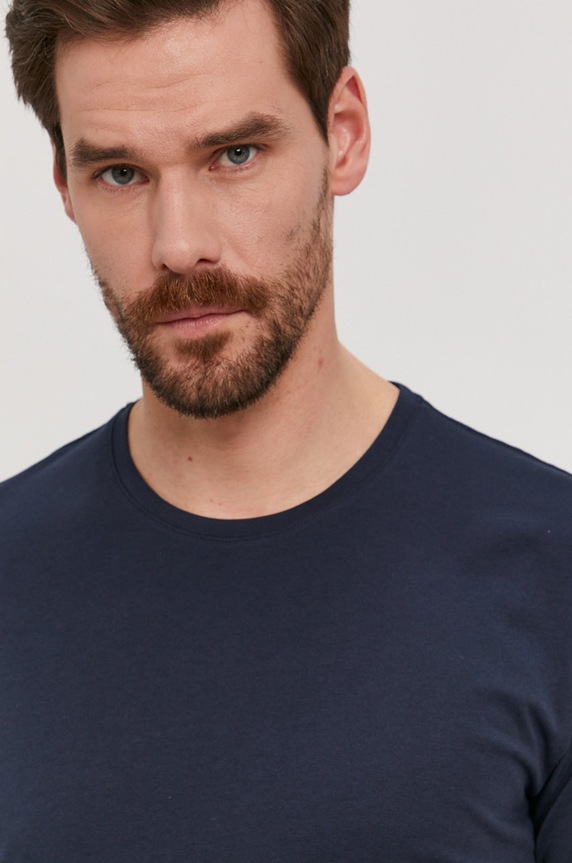 Selected Homme T-shirt granatowy 16076191