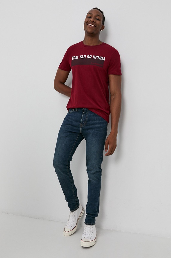 Tom Tailor T-shirt bawełniany 1016303.25652 czerwony AA00