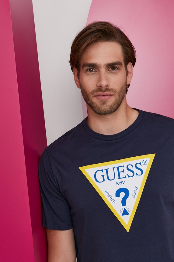 Guess T-shirt M1GI62.I3Z11 granatowy