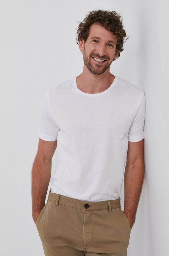 Tiger Of Sweden T-shirt bawełna biały T49355036Z