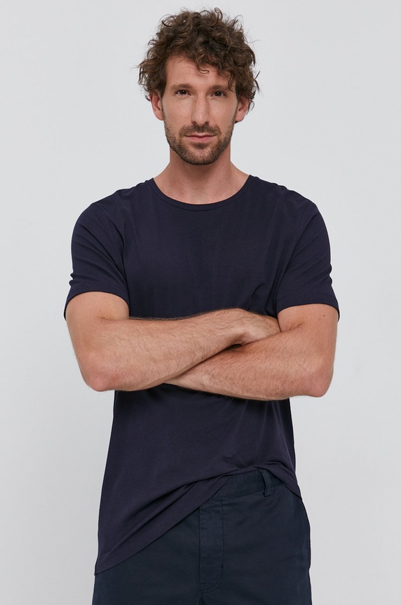 Tiger Of Sweden T-shirt bawełna granatowy T49355036Z