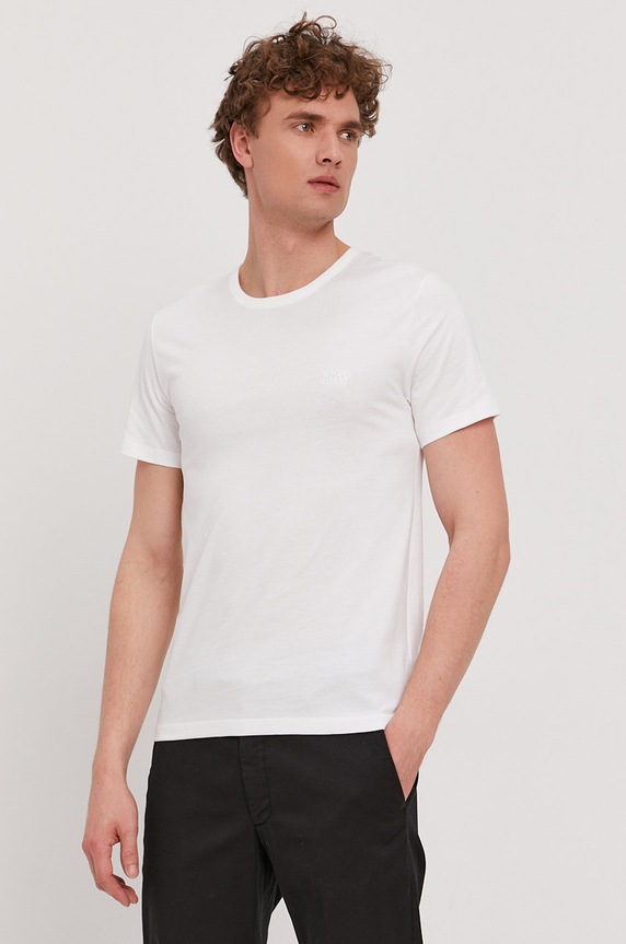 BOSS T-shirt (3-pack) 50325388.NOS bawełna biały 50325388.NOS