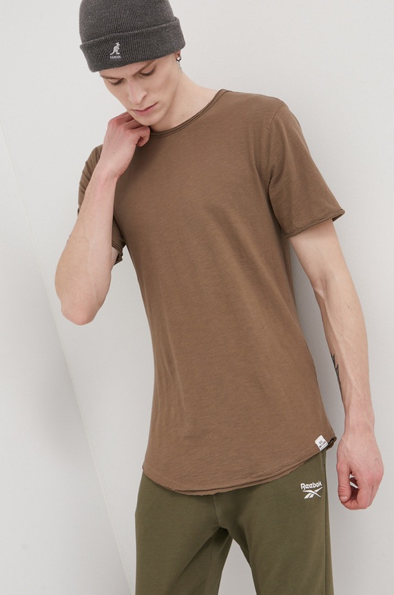Only & Sons T-shirt bawełniany bawełna brązowy 22017822.Shitake