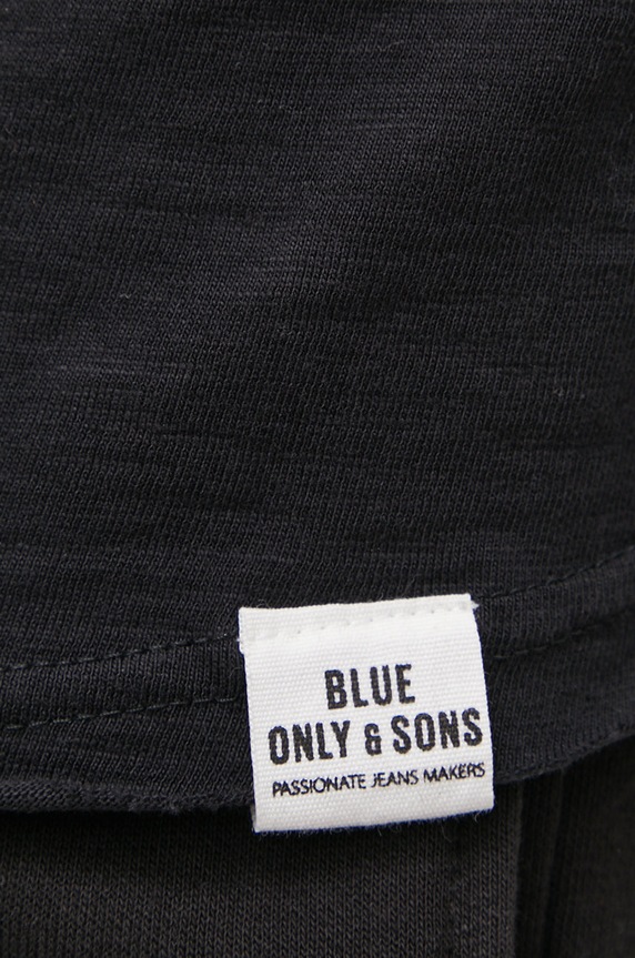Pamučna majica Only & Sons 22017822.Black crna