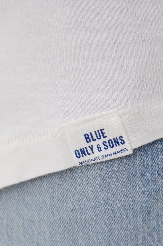 Only & Sons t-shirt bawełniany 22021433.Black granatowy