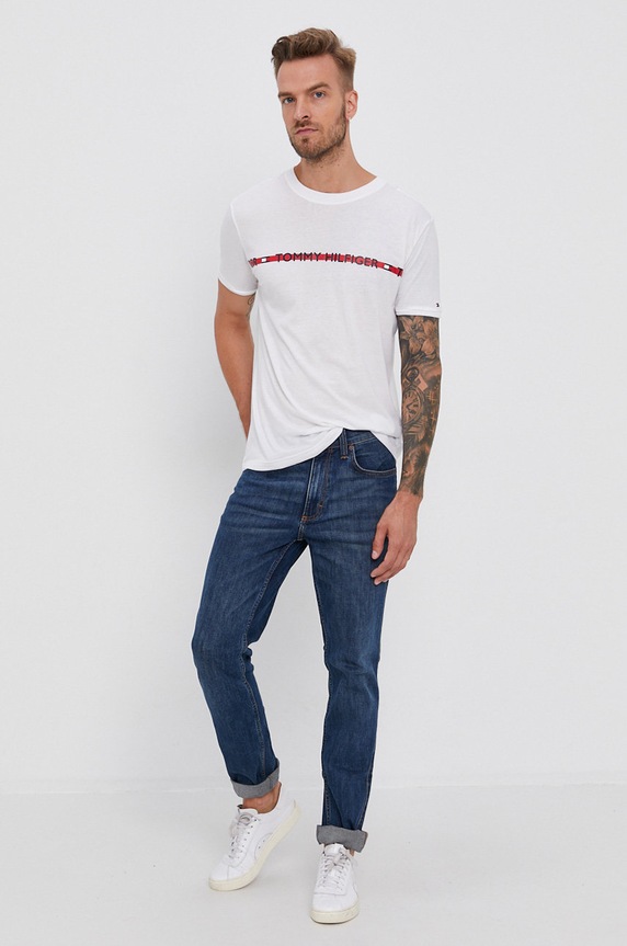Μπλουζάκι Tommy Hilfiger UM0UM01915.NOS λευκό AA00