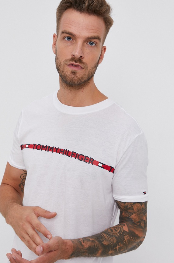 Μπλουζάκι Tommy Hilfiger λευκό UM0UM01915.NOS