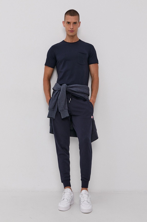 Solid T-shirt bawełniany 21103652.791991 granatowy AA00