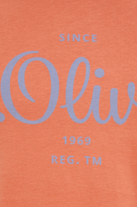 Bavlnené tričko s.Oliver 2057432.2371 oranžová