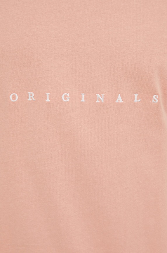Bavlněné tričko Jack & Jones 12176780.CoralPink růžová