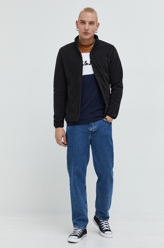 Bavlněné tričko Jack & Jones 12173968.Rubber hnědá AA00