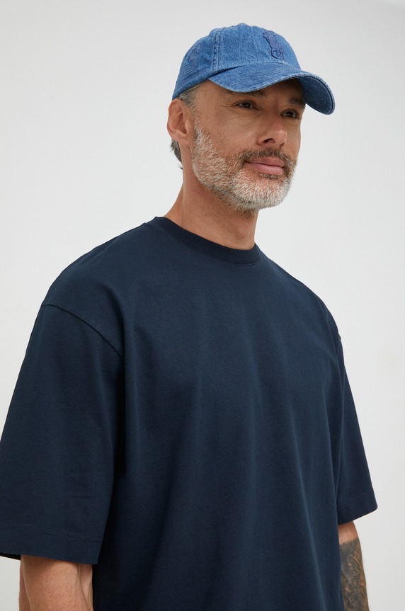 Bavlněné tričko Marc O'Polo námořnická modř M24303451480