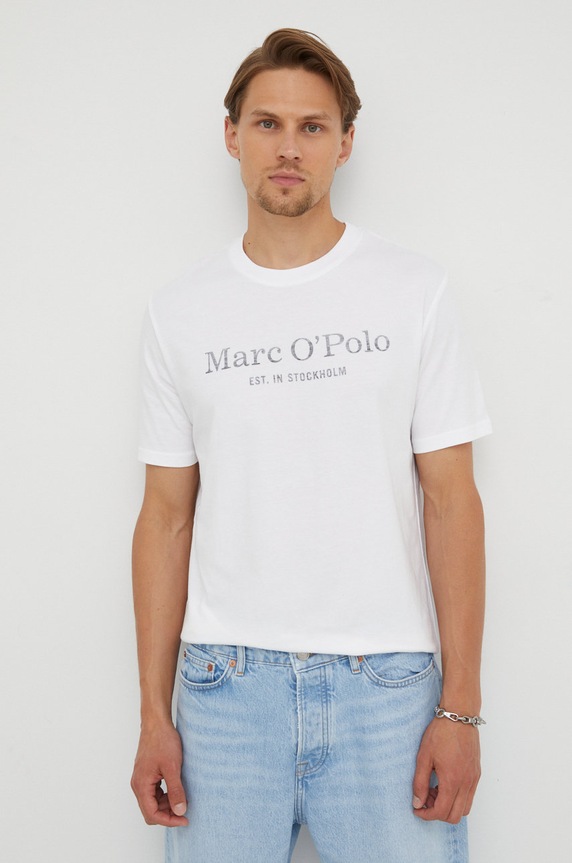 Marc O'Polo tricou din bumbac alb 5000009406