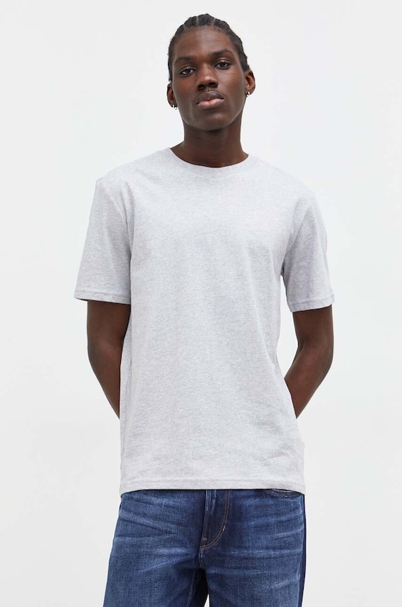 Marc O'Polo tricou basic pentru bărbați din bumbac gri 5000009405