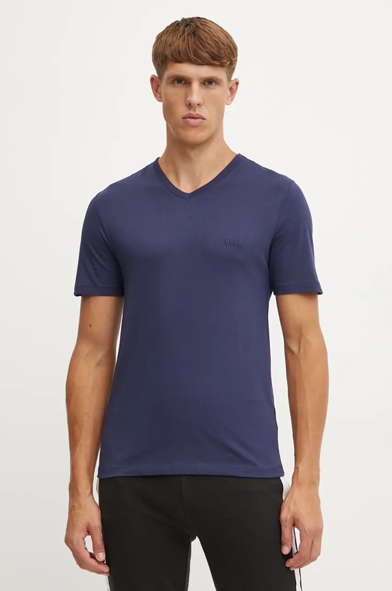 BOSS t-shirt in cotone pacco da 3 TShirtVN 3P Classic semplice blu 50475285