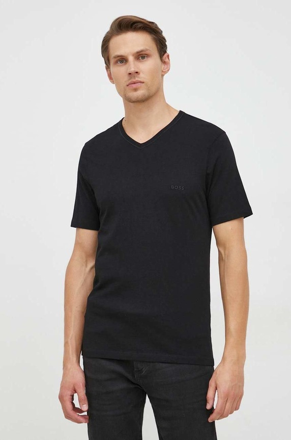 BOSS tricou din bumbac 3-pack TShirtVN 3P Classic negru 50475285