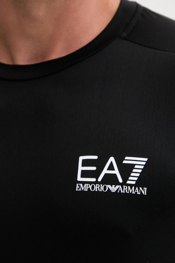 Μπλουζάκι EA7 Emporio Armani 8NPT22.PJEMZ.NOS μαύρο