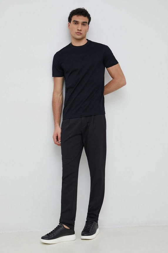 Emporio Armani t-shirt bawełniany 8N1TD2.1JGYZ.NOS granatowy AA00